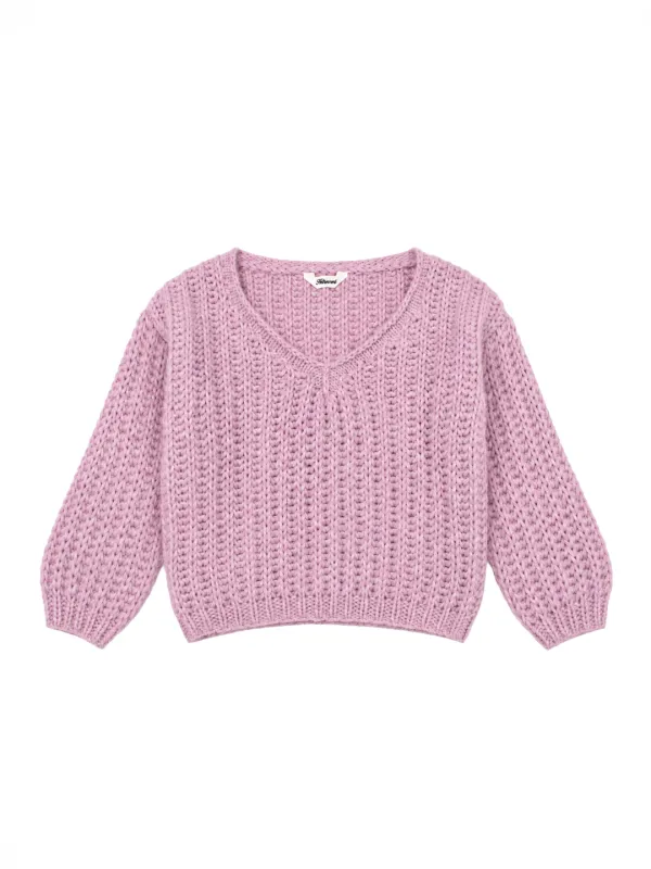 chunky handmade knit (pink)