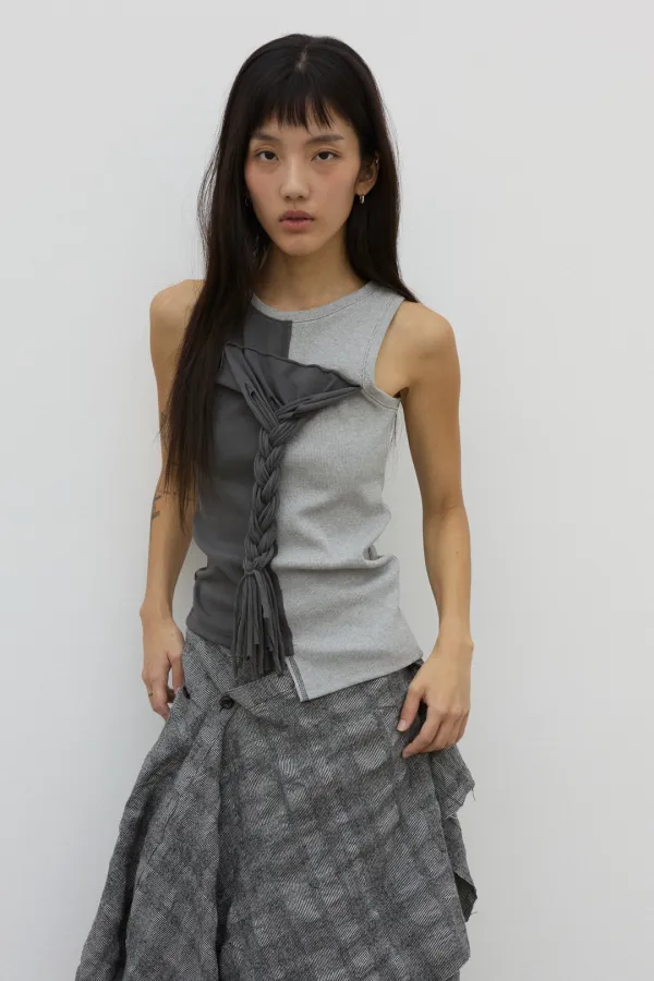 TRESS SLEEVELESS CHARCOAL