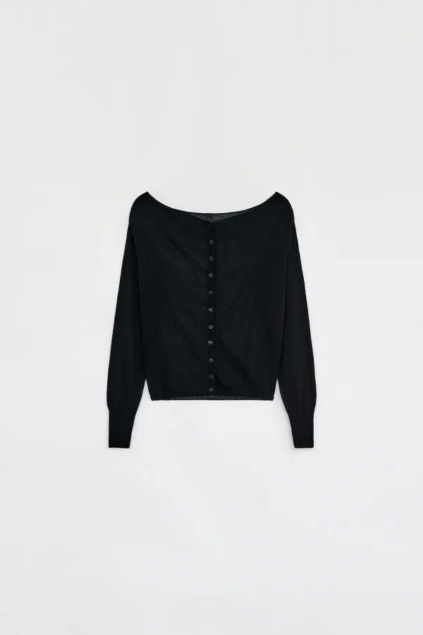 SOFT OFF SHOULDER CARDIGAN