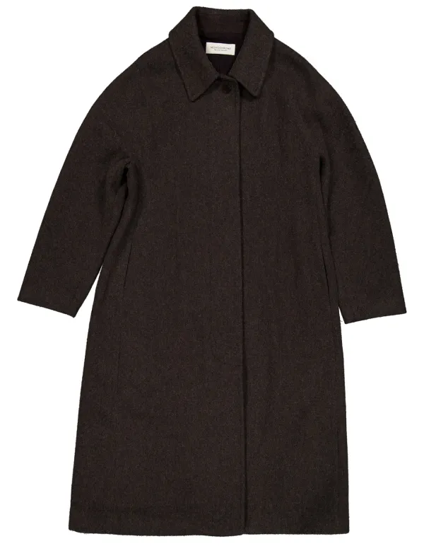harper slim long coat (brown)