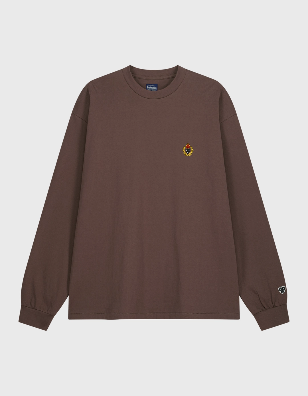 헤리티지플로스 CREST 20S COMPACT YARN LONG SLEEVE / Brown 상품 이미지 1