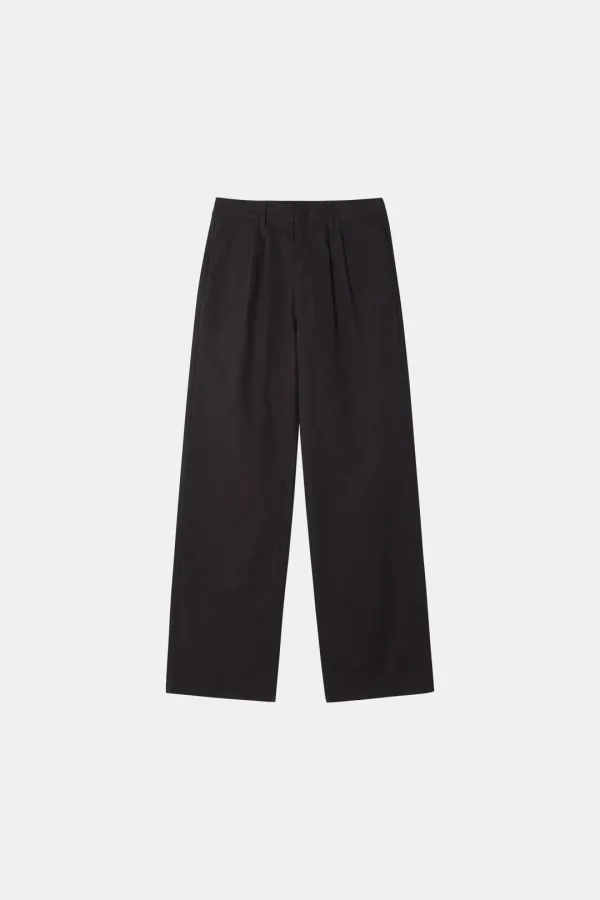 Double Pintuck Pants in Warm Charcoal