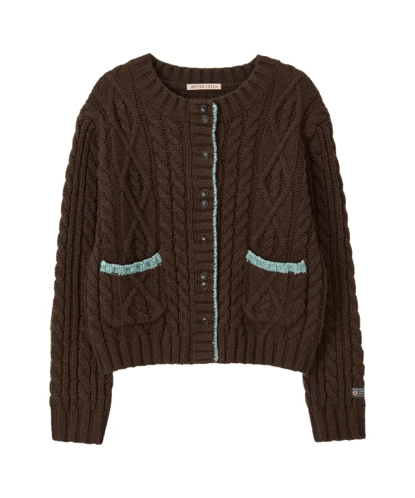 Mori Wool Cardigan-Brown