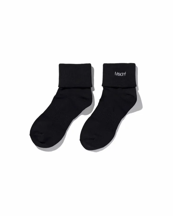 ESSENTIAL CUFF SOCKS_BLACK