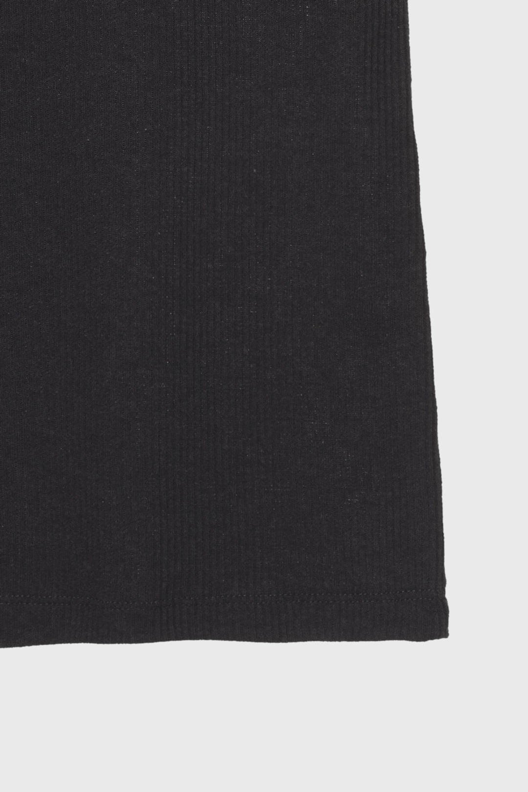모노하 Classic Ribbed T-Shirt (Light Gray / Brown) 상품 이미지 2