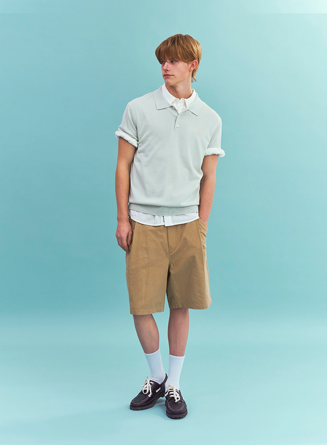 세터 [RIIZE\'s Pick] Pocket Cotton Chino Shorts - Beige 상품 이미지 3
