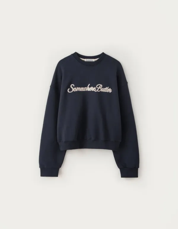 Bold Logo Sweatshirt - Navy