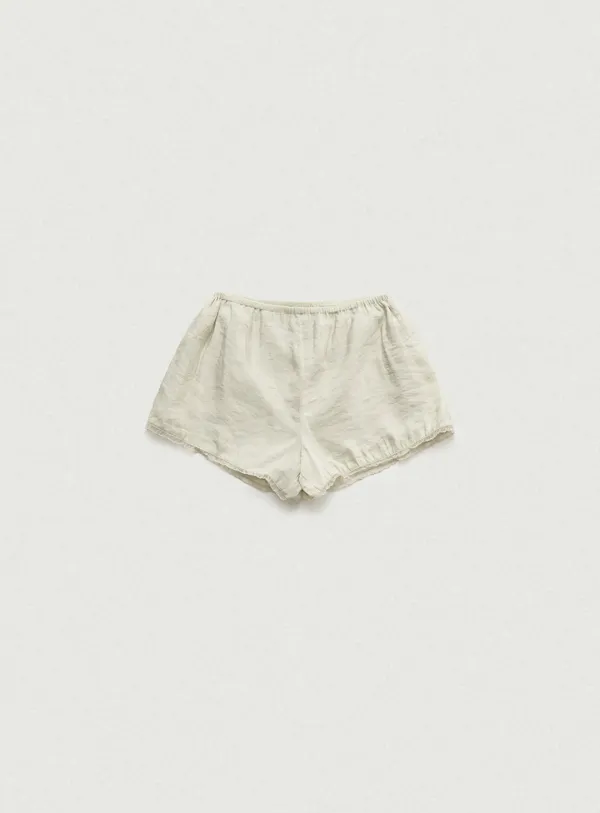 Moire Satin Lace Shorts_Mint