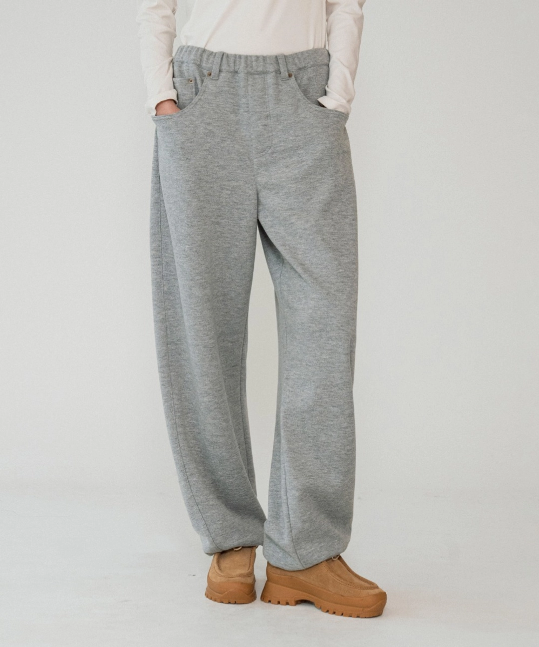 반원 아뜰리에 P3275 벌룬 스웨트 팬츠_Melange gray 상품 이미지 2