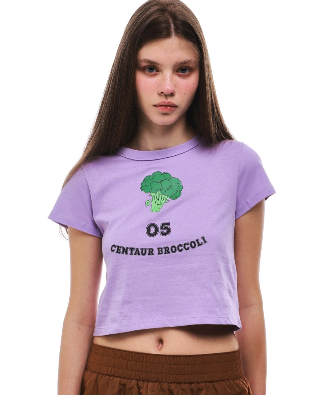 센토르 CENTAUR BROCCOLI CROP T-SHIRTS_VIOLET 상품 이미지 1