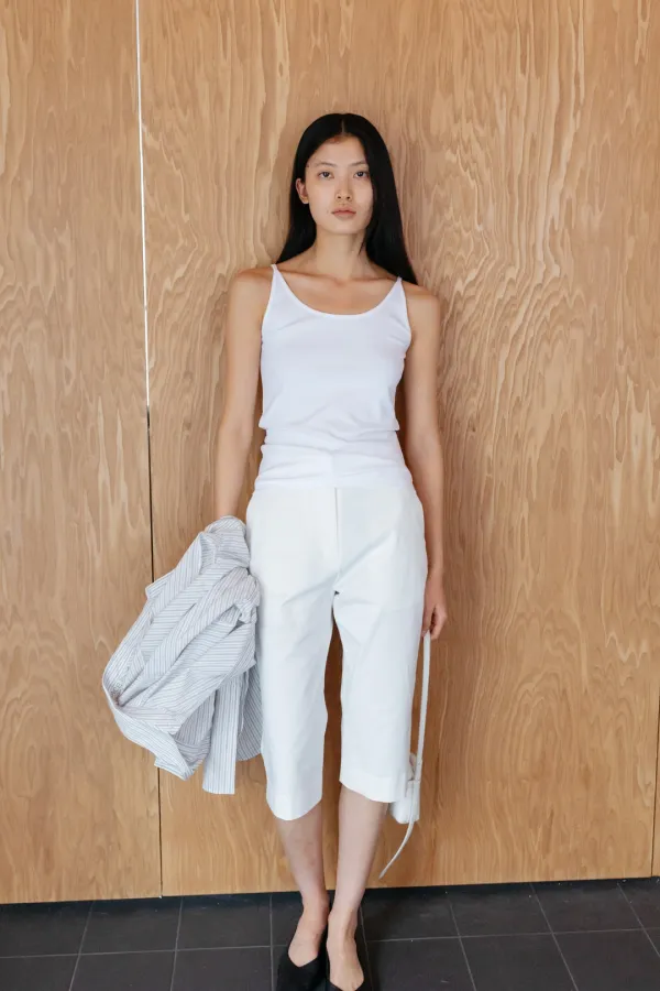 90s U-Neck Sleeveless_White