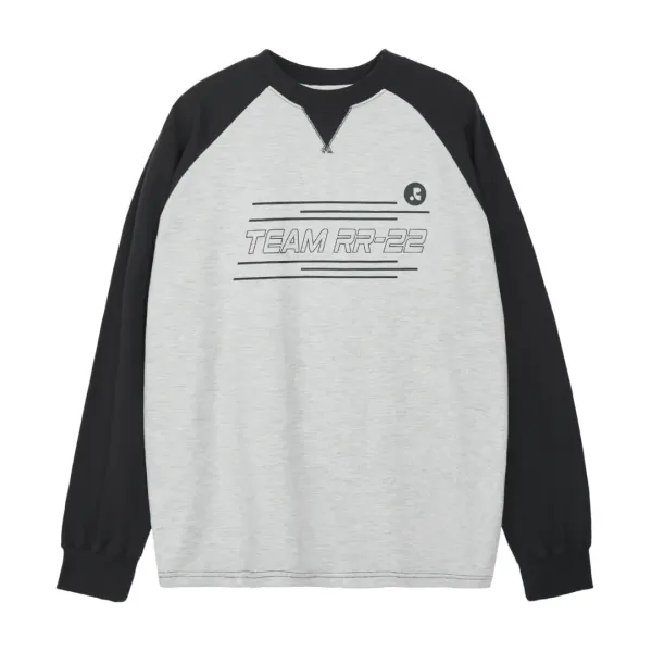 OVERSIZED RAGLAN SWEATSHIRT - GREY