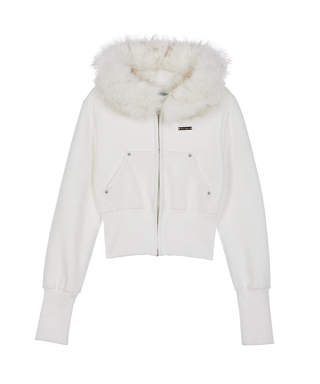 로제프란츠 Fur Slim Rivet Hood Zip-up [Ivory] 상품 이미지 3