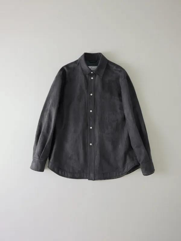 Lowell suede jacket_charcoal