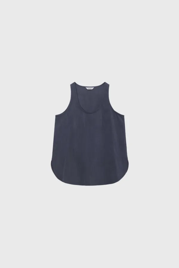 Drapey Washed Sleeveless (Ivory / Dark Gray)