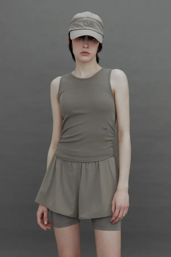 TMB Active Back-Layer Sleeveless Top [ Gray ]