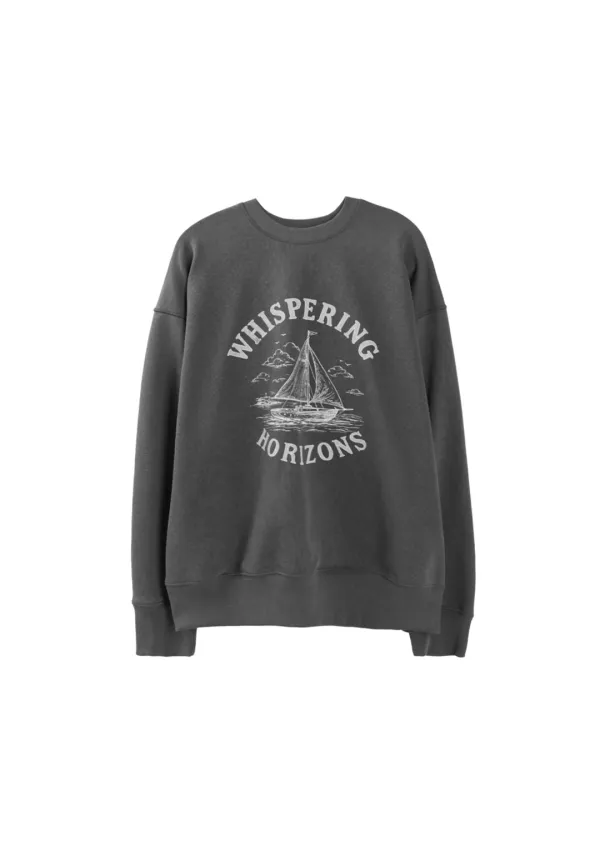 Mused Vintage Yacht Sweatshirts - Charcoal
