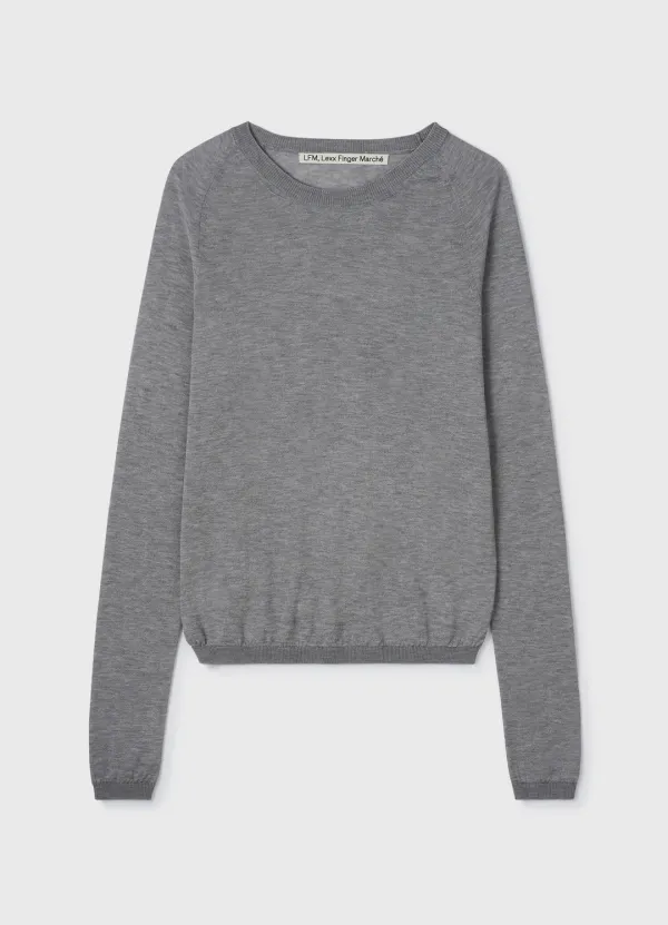 Bound Neck Knit / Gray