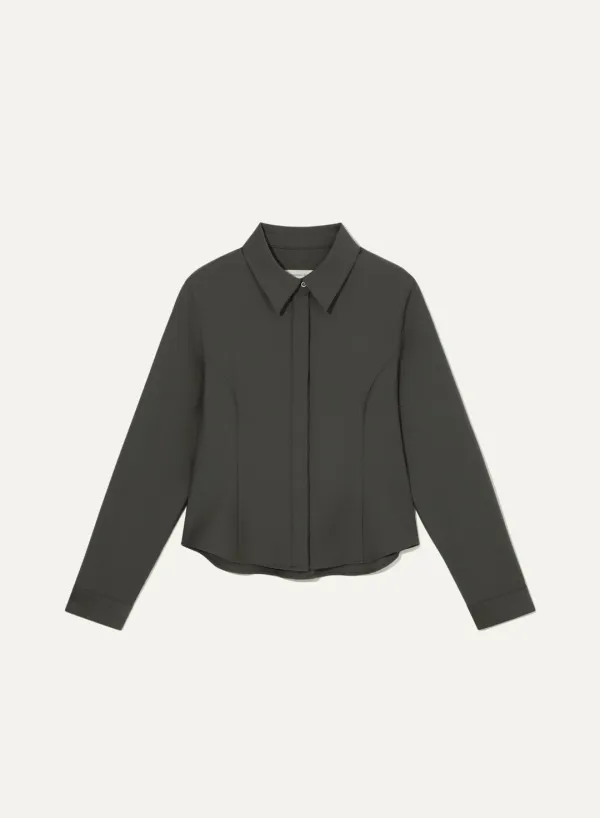 Alva Slim-fit Shirt Midnight