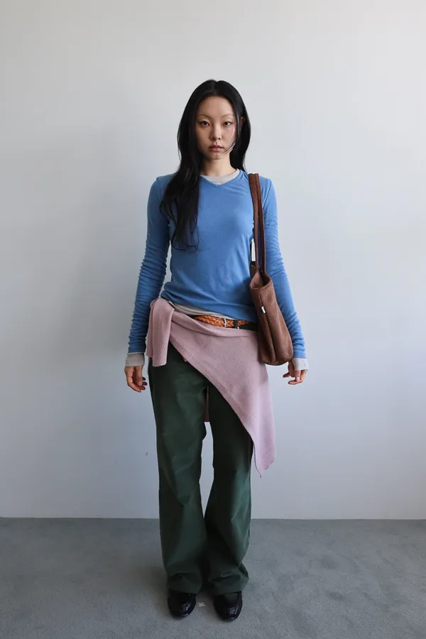 Layered muffler_dust pink
