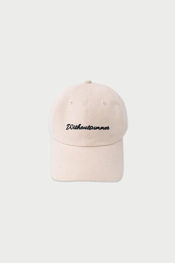 Lettering ball cap_natural