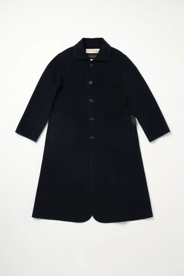 Via Rowan wool long coat (Navy)