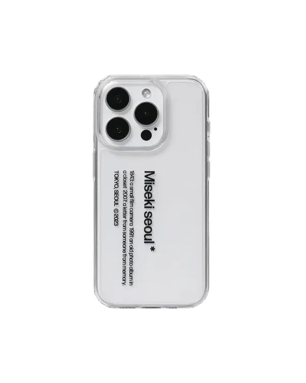 Misekiseoul graphic case 01 CLEAR BLACK