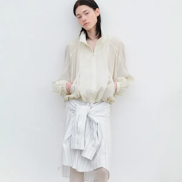 (JP-602)AN SHEER NYLON HIGH NECK JUMPER