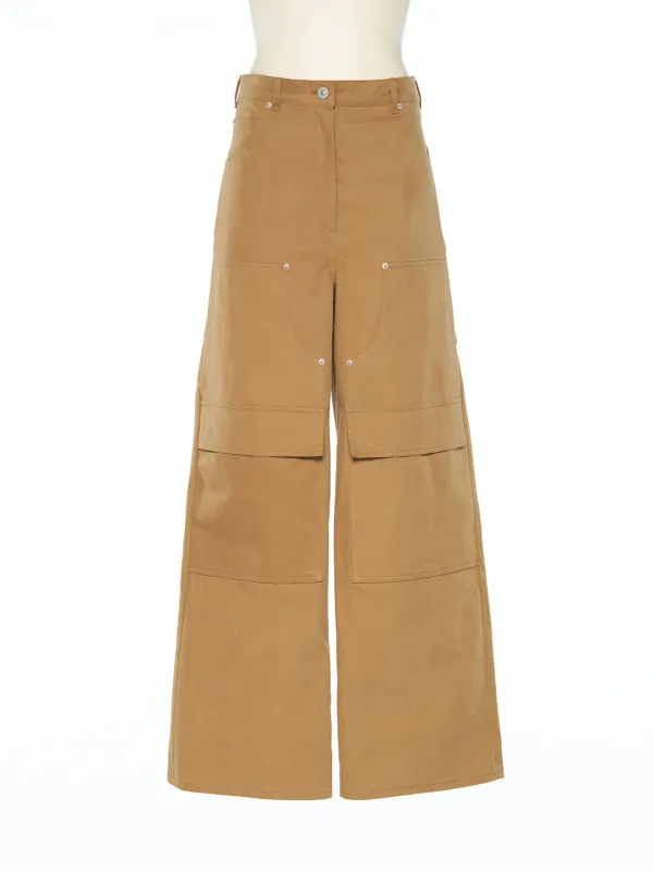 PS25 BROWN PANTY CUTOUT CARGO PANTS
