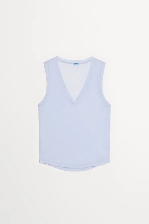 Bridget V-Neck Sleeveless Top red, lavender