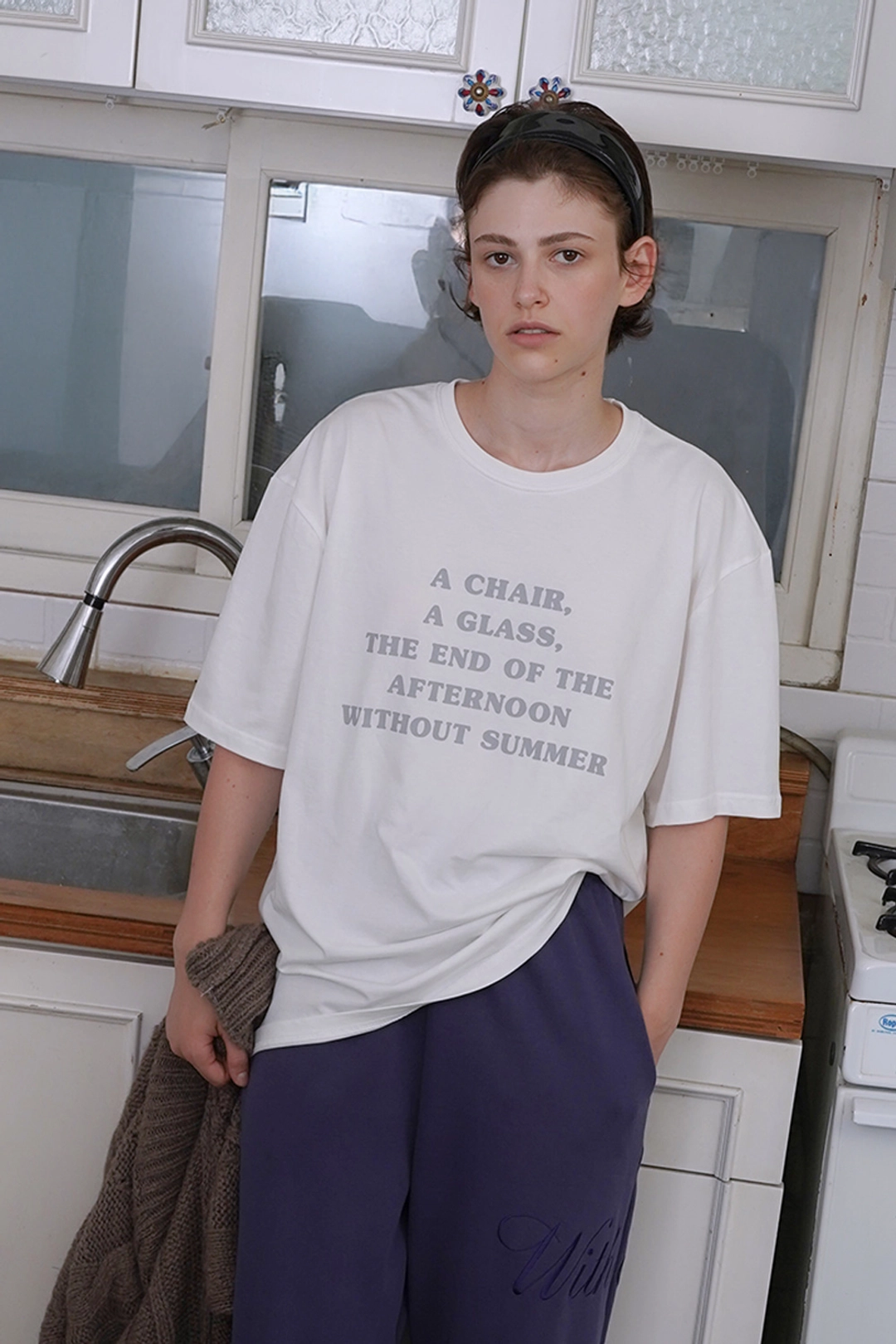 위드아웃썸머 Glass t-shirt_ivory 상품 이미지 2