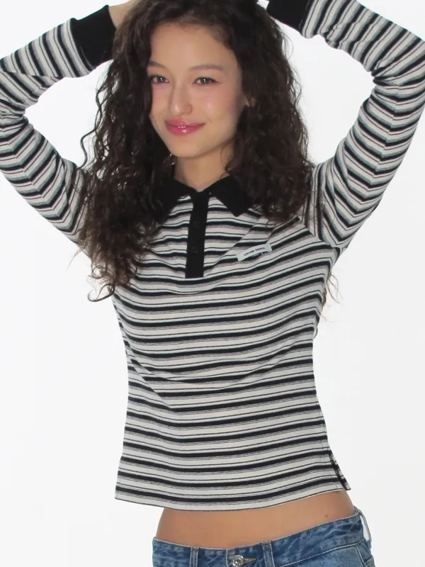 PIN STRIPE PK TOP_BLACK