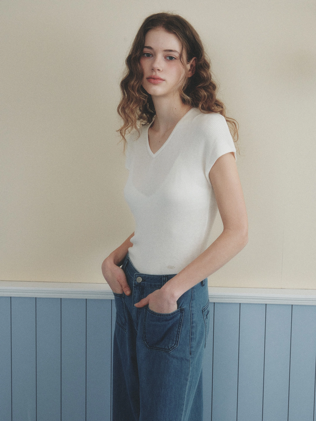 르니나 LONDI v-neck wool knit_ivory(7/28 예약배송) 상품 이미지 3
