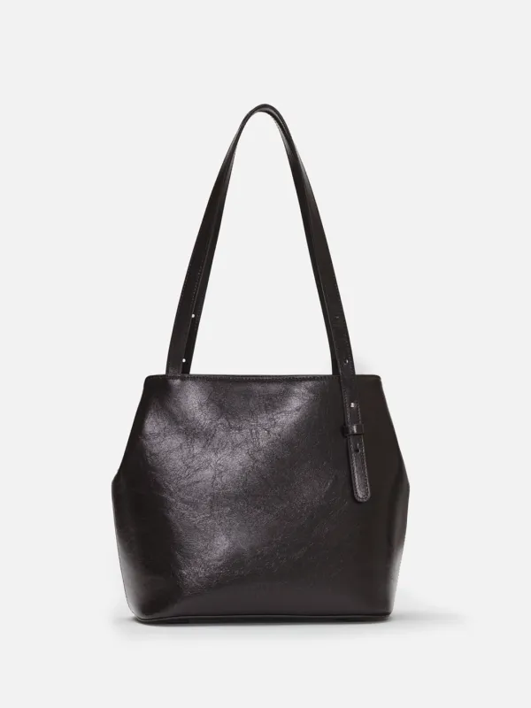 Medium Aline shoulder bag Wrinkled Umber