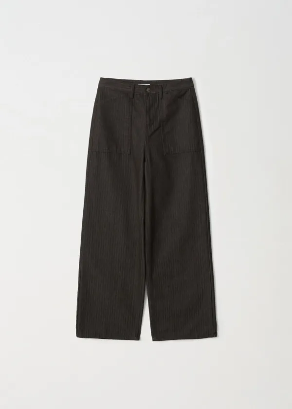 [8th] Herringbone Pocket Denim_Brown