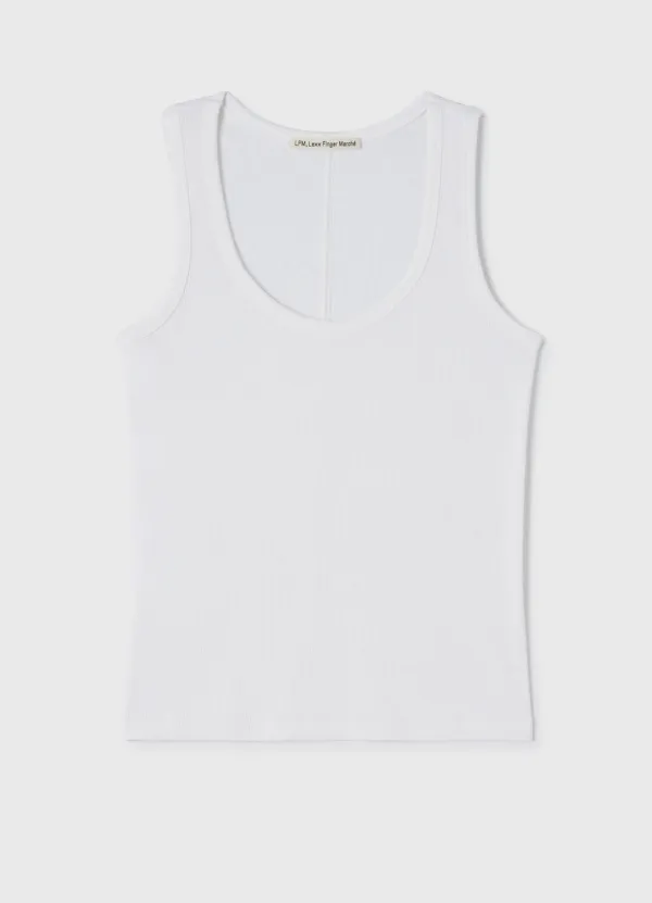 U-Neck Sleeveless Top / White