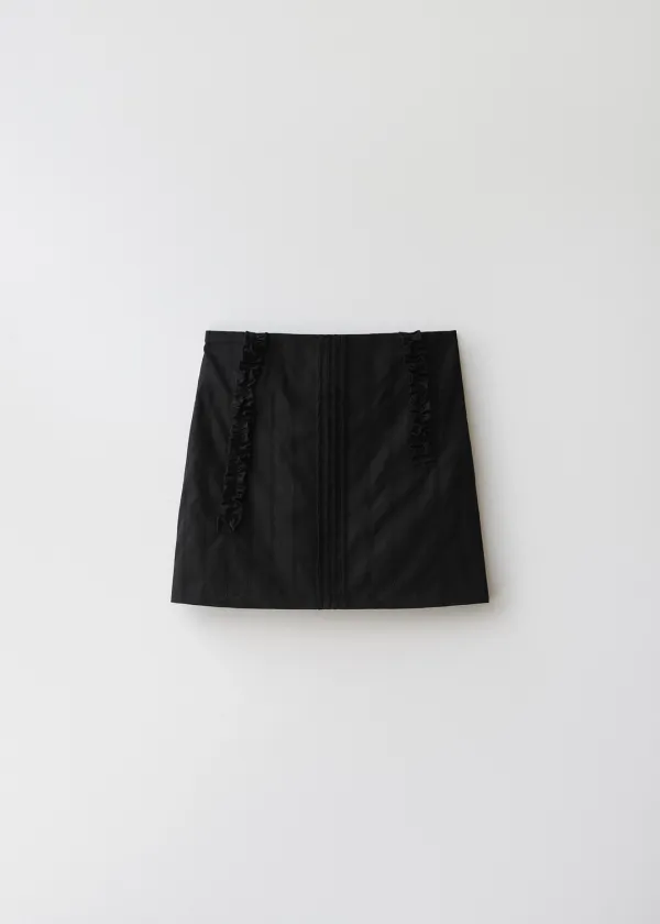 Torre frill mini skirt (black)