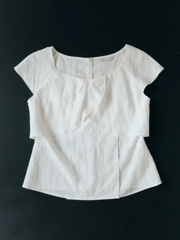 FRONT WRAP BLOUSE (4color, 2size)