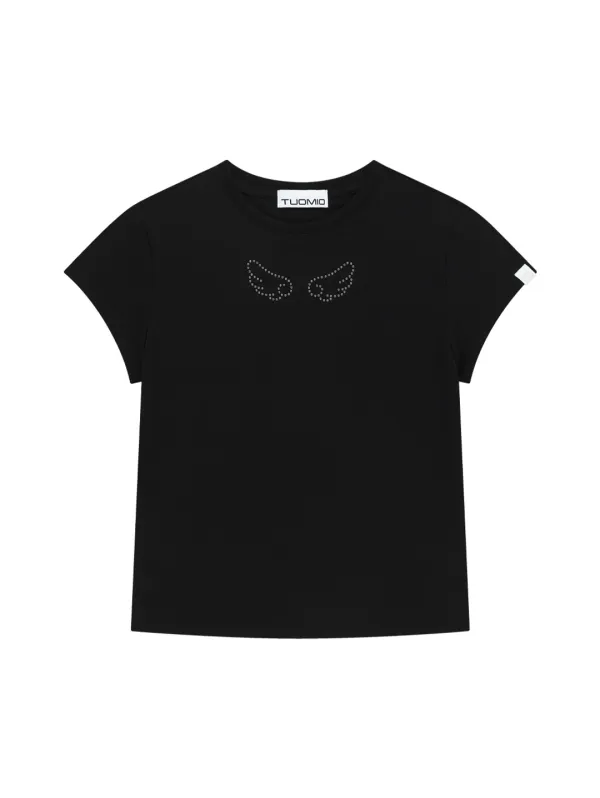 ANGEL STUD BABY T-SHIRT [BLACK]
