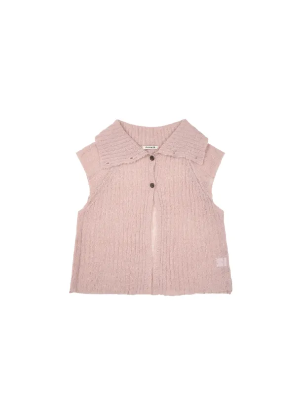 3-way Button Knit Top (Pink)