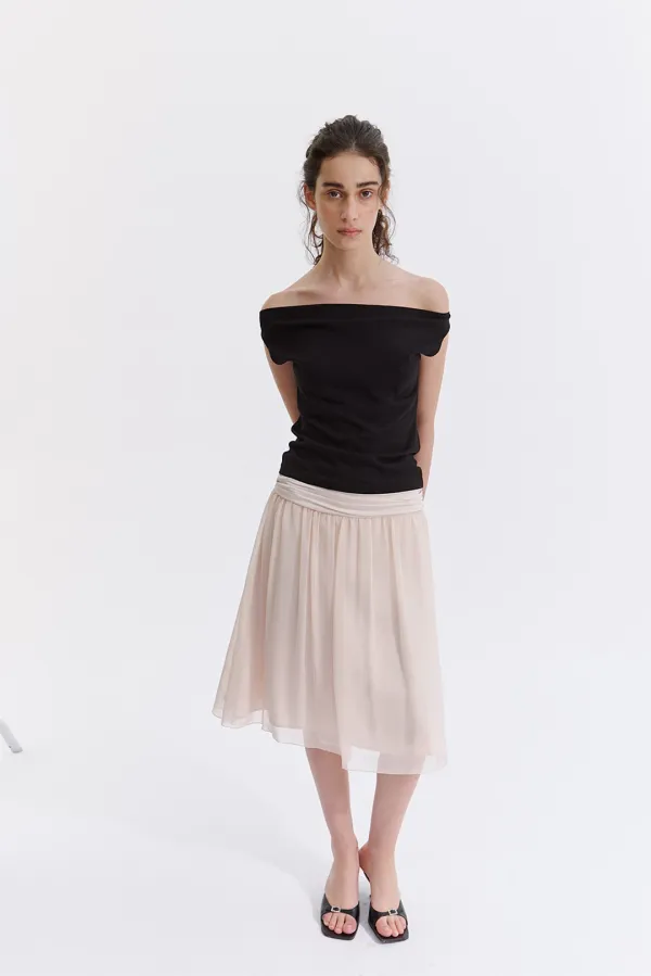 [2ND] Lin Shirring Skirt in Salmon (S사이즈 7/6일 예약배송)
