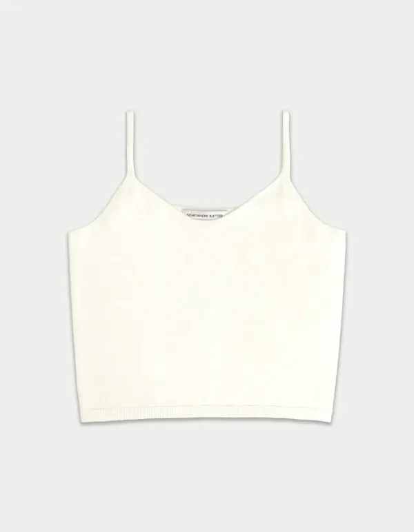 Essential knit sleeveless - ivory