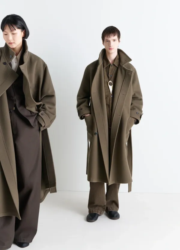 WRAP COAT IN WOOL