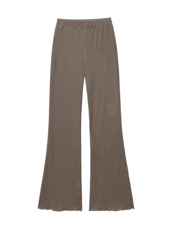 ROSE BOOT-CUT PANTS (BROWN)