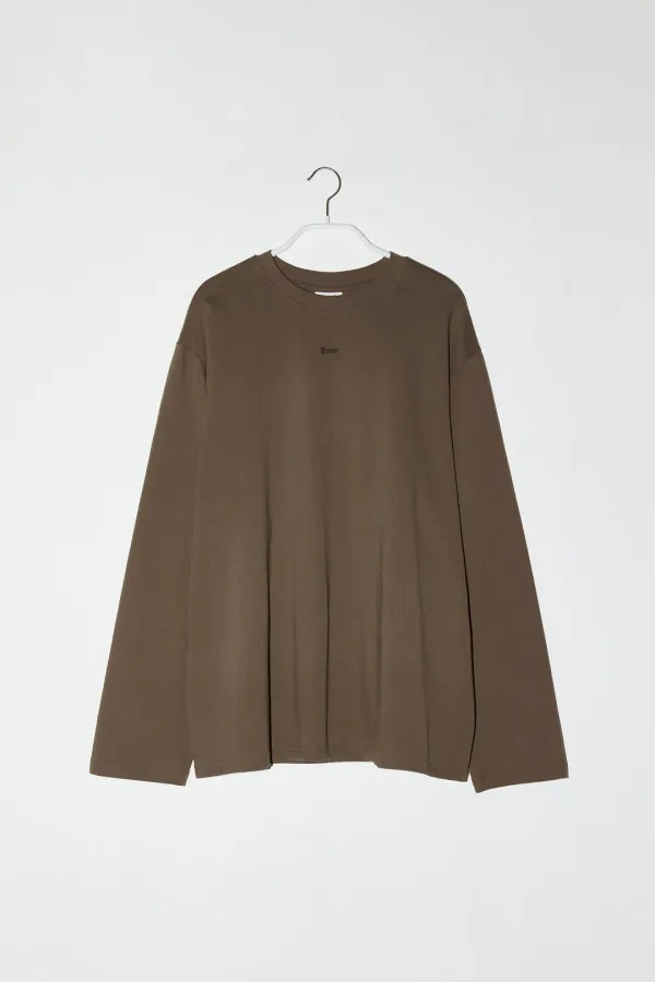 BASIC ENOR LONG SLEEVE T-SHIRT - BROWN