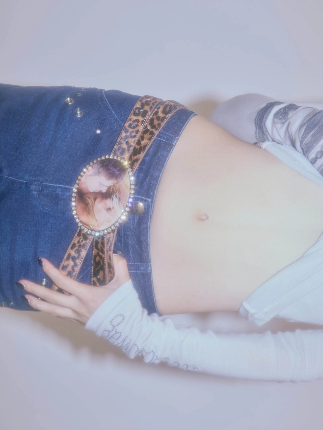 스컬프터 Jewel Hair On Buckle Belt Leopard 상품 이미지 2