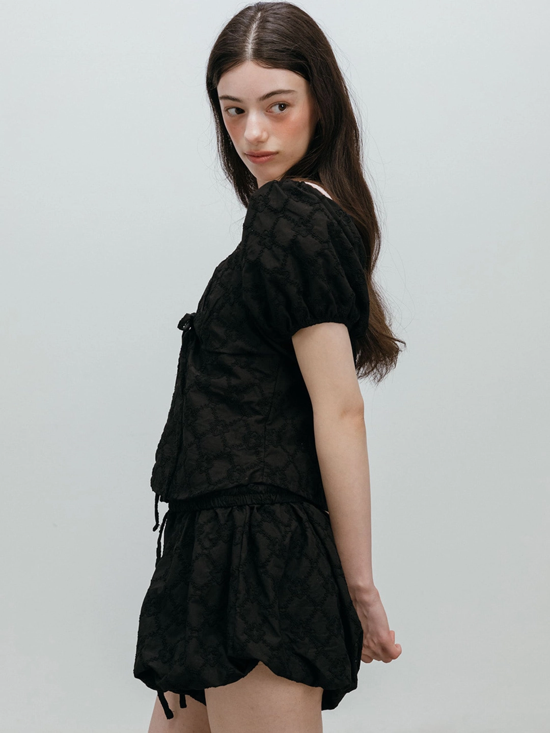 모이페어 BALLOON LACE BLOUSE / BLACK 상품 이미지 2