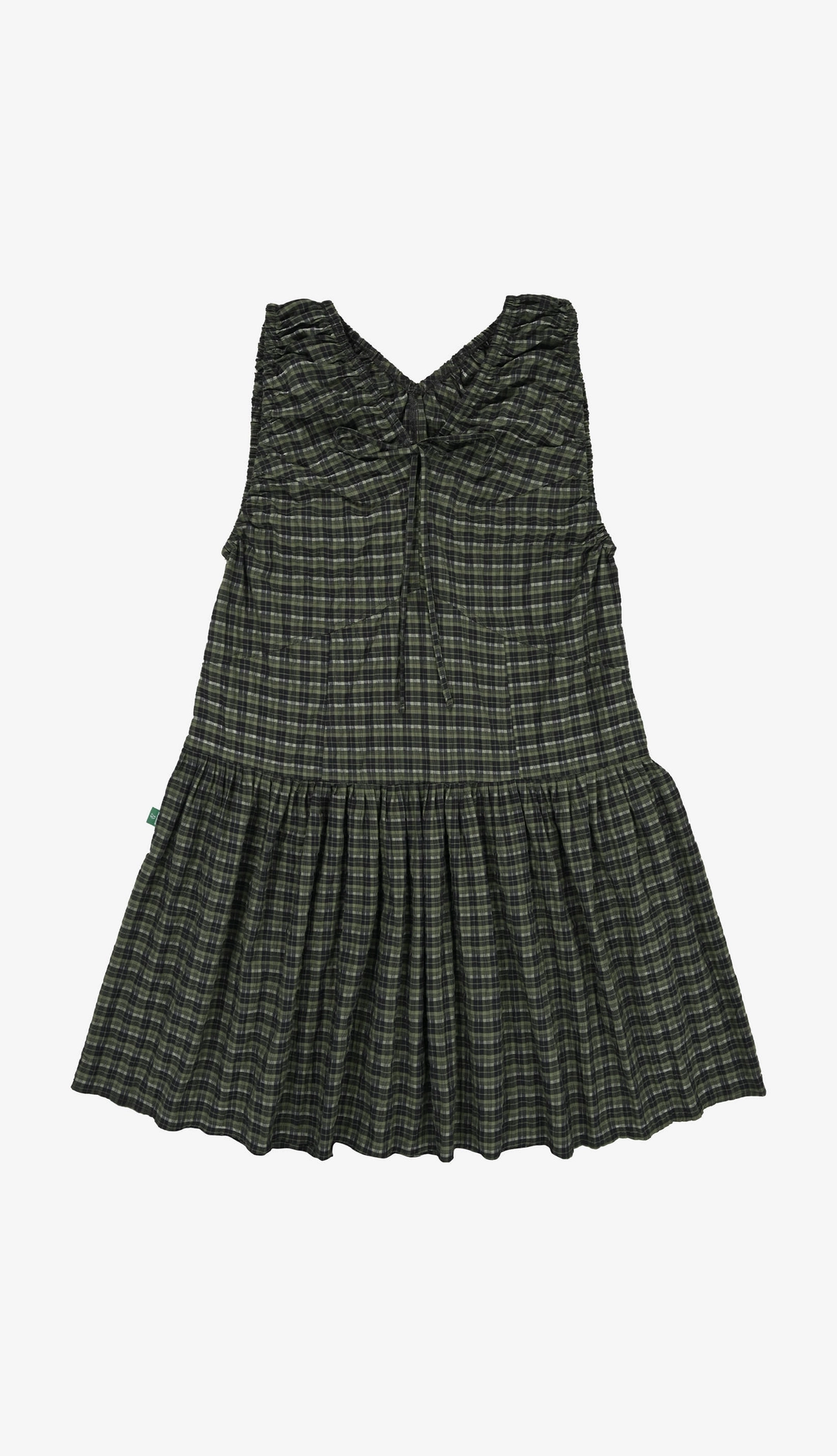 노컨텐츠 251. Check Banding Sleeveless OPS _ Khaki 상품 이미지 3
