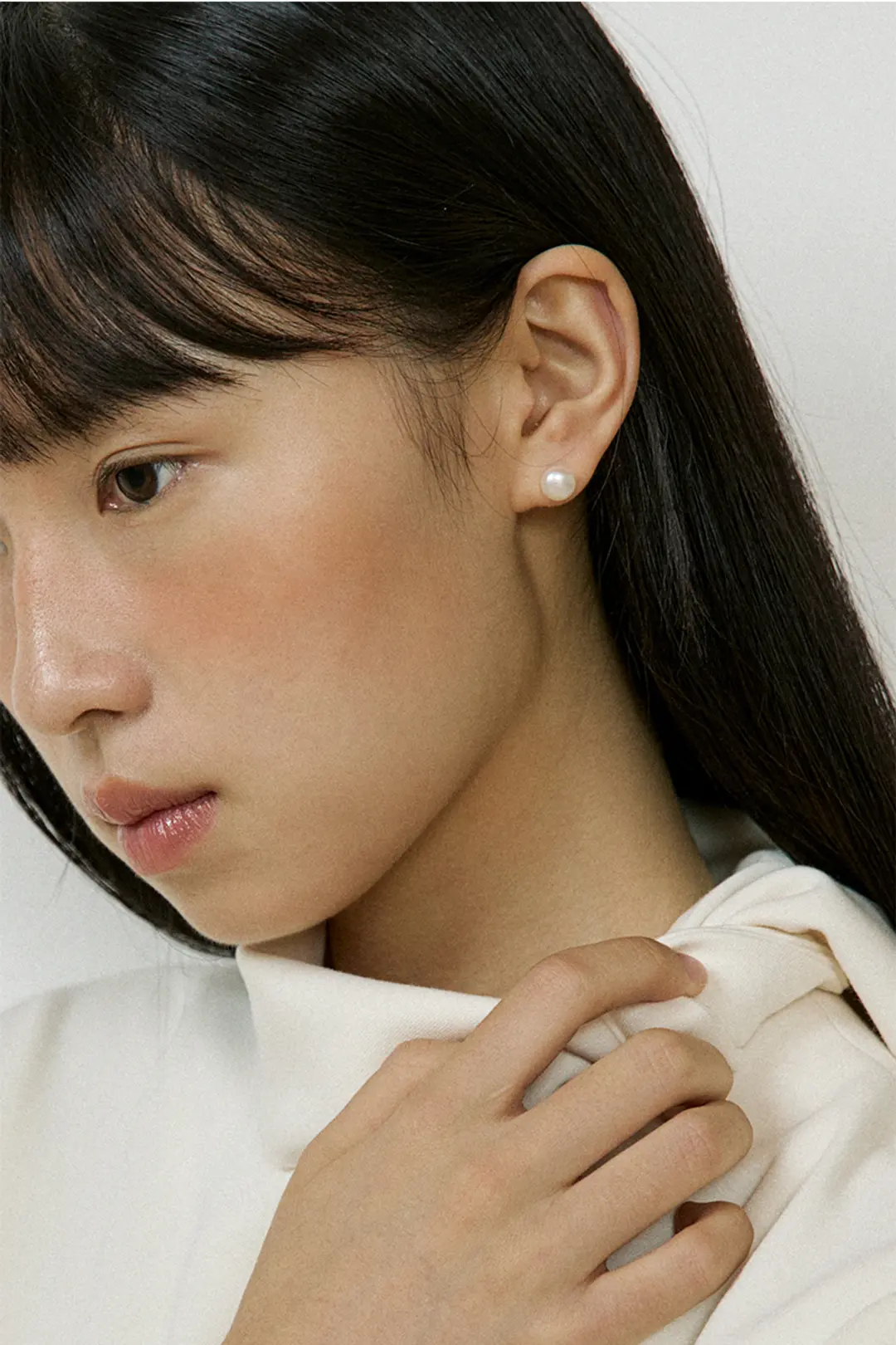 루시르주 7mm Pearl Silver Earring 상품 이미지 2