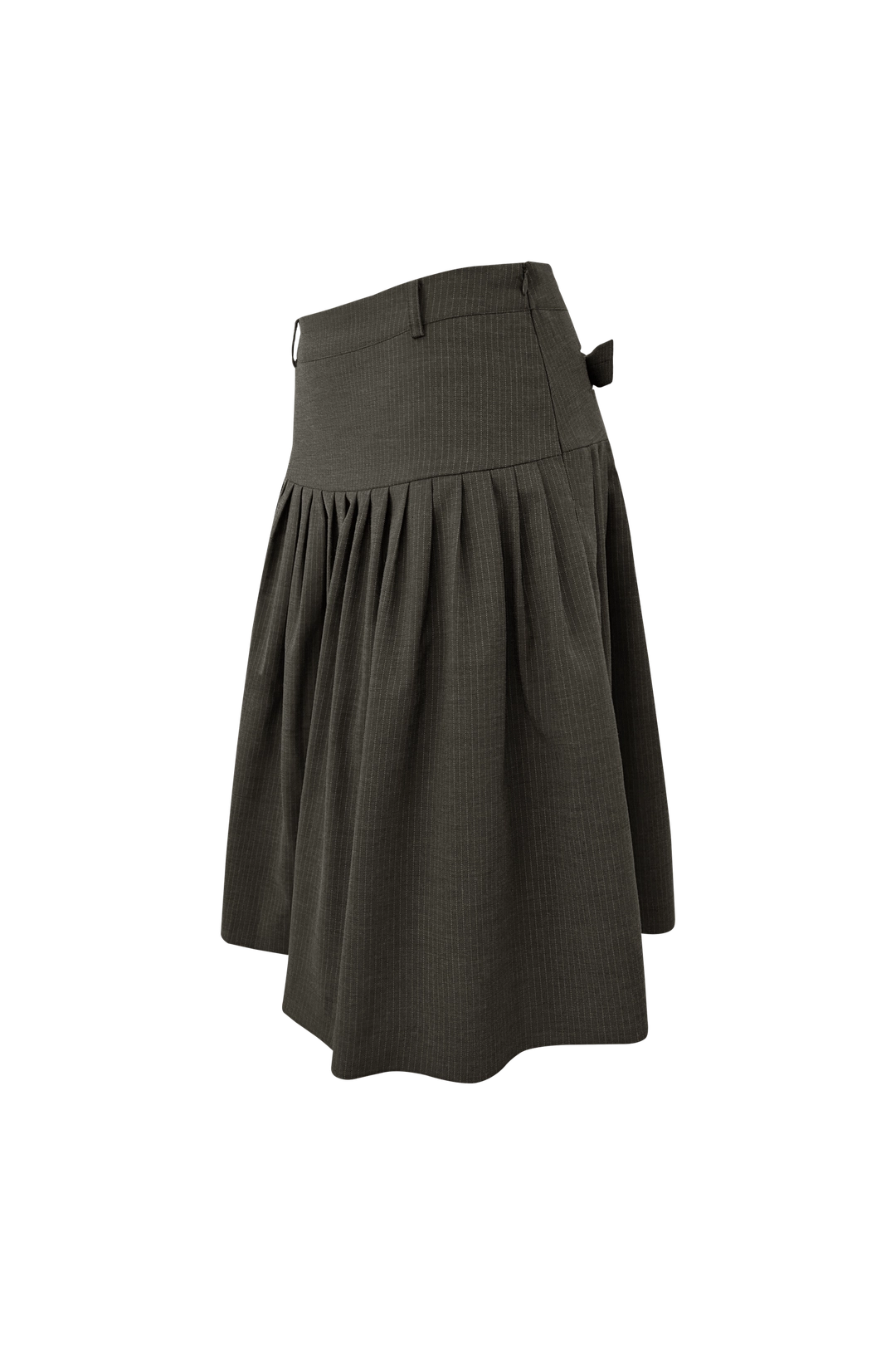 체메씨 BOW TUCK MIDI SKIRT (BROWN) 상품 이미지 2